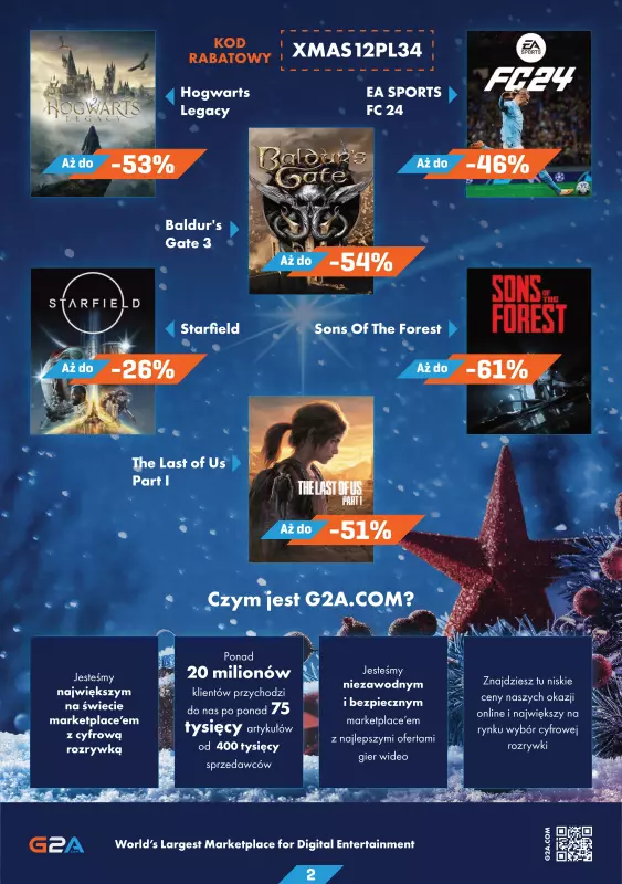 G2A.COM - gazetka promocyjna Najlepsze miejsce na Twoje świąteczne zakupy! od wtorku 19.12 do środy 27.12 - strona 2