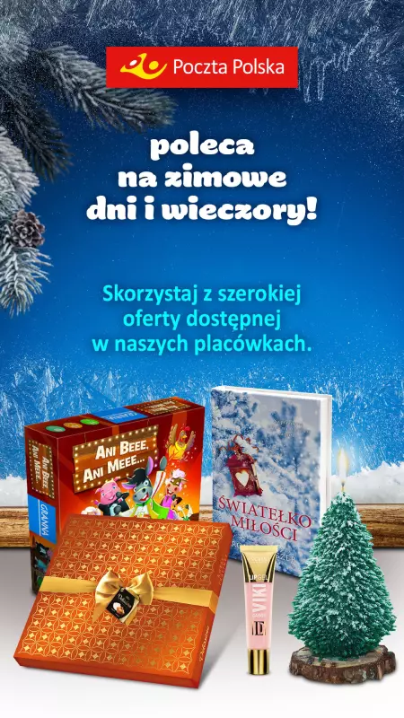 Poczta Polska - gazetka promocyjna Poczta Polska - zimowe dni i wieczory. od środy 27.12 do niedzieli 07.01