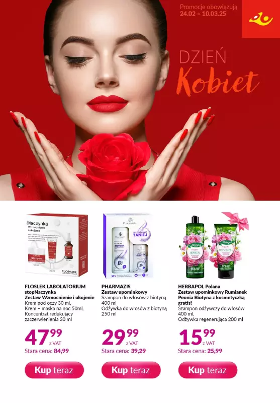 Poczta Polska - gazetka promocyjna Oferta specjalna: Dzień Kobiet od piątku 28.02 do soboty 08.03