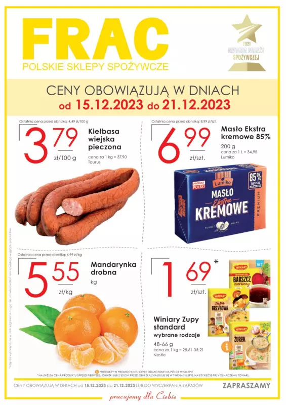 Frac - gazetka promocyjna Gazetka od piątku 15.12 do czwartku 21.12