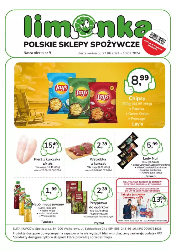 Limonka - gazetka promocyjna Gazetka od czwartku 27.06 do środy 10.07