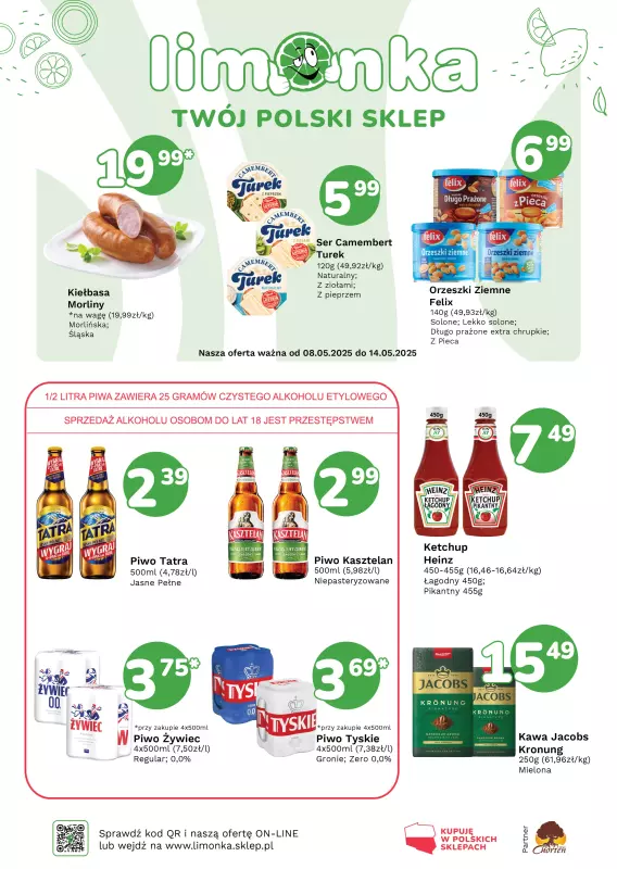 Limonka - gazetka promocyjna Plakat promocyjny od czwartku 08.05 do środy 14.05