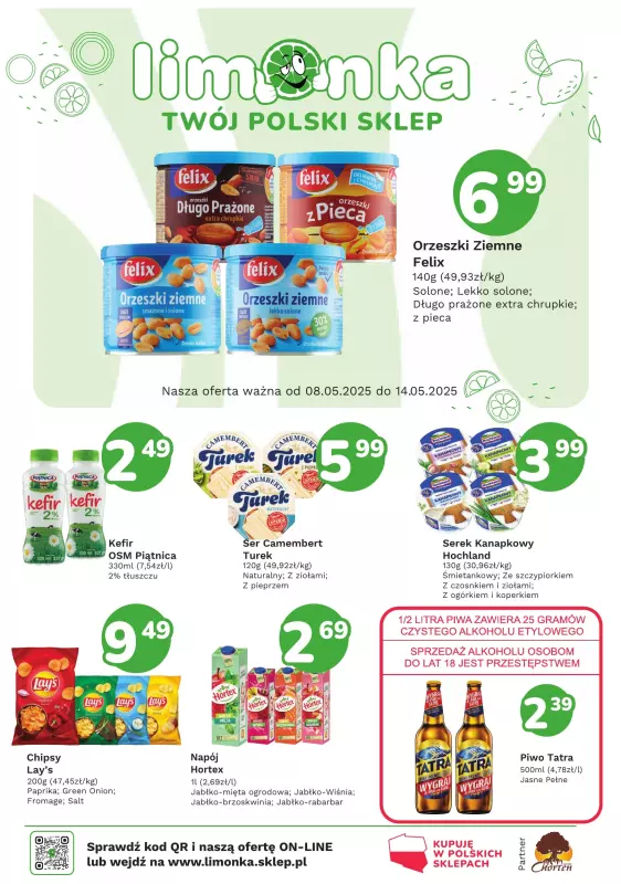 Limonka - gazetka promocyjna Gazetka od czwartku 08.05 do środy 14.05