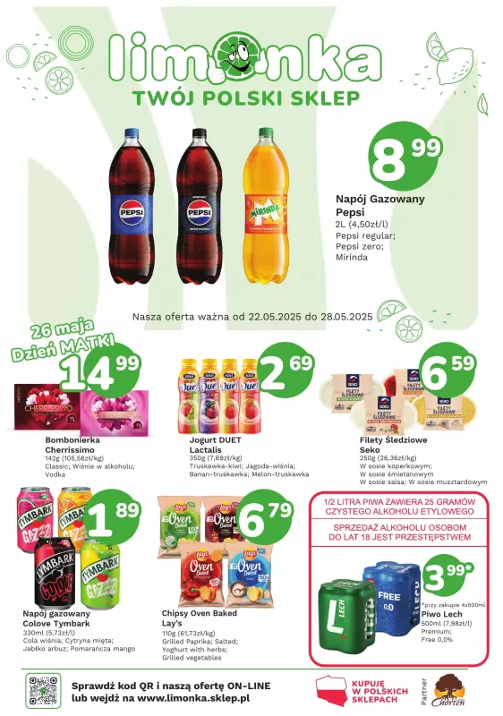 Limonka - gazetka promocyjna Gazetka od czwartku 22.05 do środy 28.05