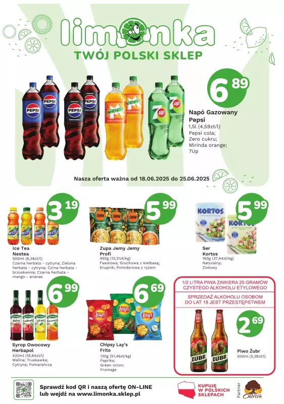 Limonka - gazetka promocyjna Gazetka od środy 18.06 do środy 25.06