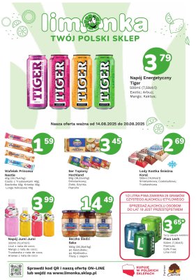 Limonka - gazetka promocyjna Gazetka od czwartku 14.08 do środy 20.08