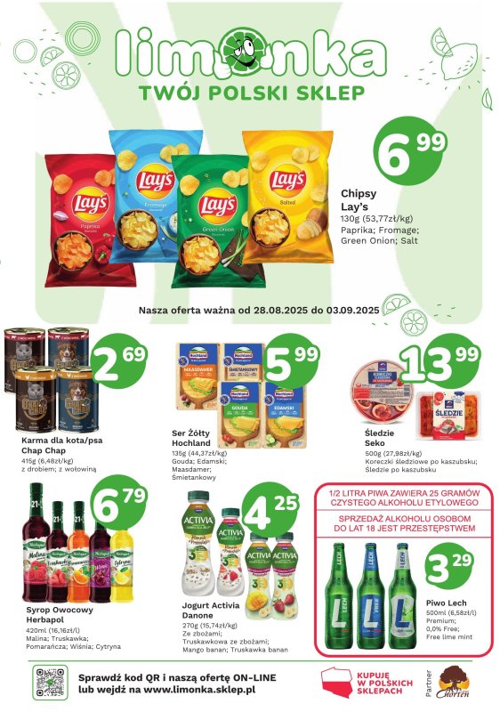 Limonka - gazetka promocyjna Gazetka od czwartku 28.08 do środy 03.09