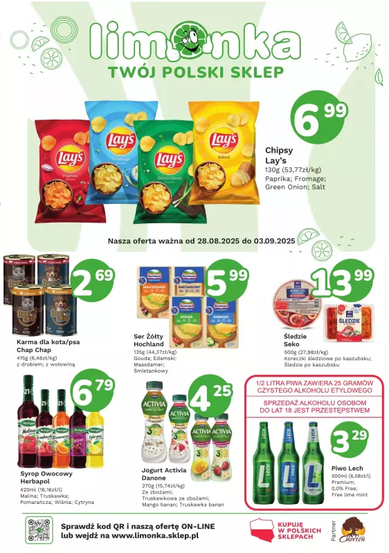 Limonka - gazetka promocyjna Gazetka od czwartku 28.08 do środy 03.09