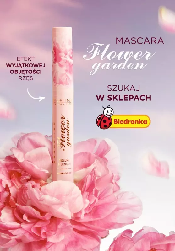 Eveline Cosmetics - gazetka promocyjna NOWOŚĆ! Mascara Flower Garden tylko w Biedronce od czwartku 07.03 do środy 13.03
