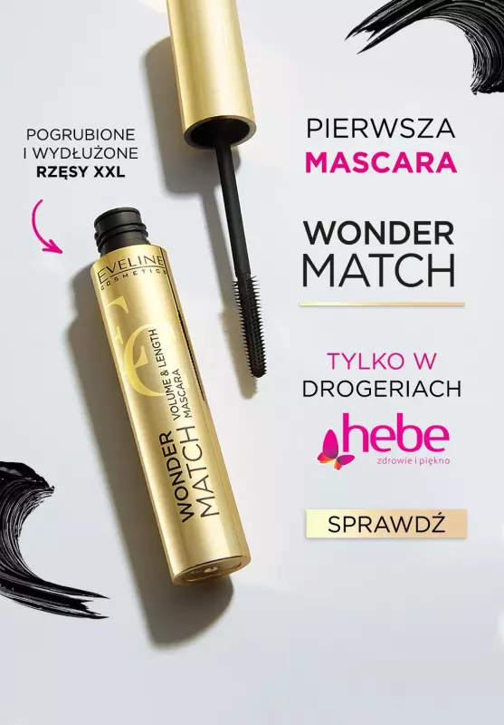 Eveline Cosmetics - gazetka promocyjna NOWOŚĆ! Pierwsza mascara Wonder Match od piątku 15.03 do poniedziałku 01.04
