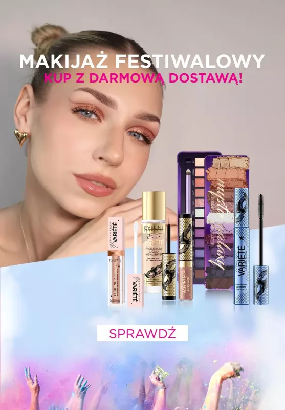 Eveline Cosmetics - gazetka promocyjna Makijaż Festiwalowy - kup z darmową dostawą! od środy 05.06 do czwartku 20.06