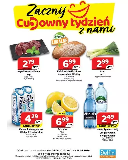 Delfin - gazetka promocyjna Plakat od wtorku 27.08 do środy 28.08