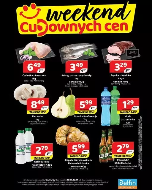 Delfin - gazetka promocyjna Weekend cudownych cen od czwartku 07.11 do niedzieli 10.11