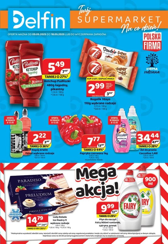Delfin - gazetka promocyjna Gazetka od piątku 09.05 do niedzieli 18.05