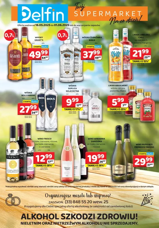 Delfin - gazetka promocyjna Gazetka alkoholowa  do niedzieli 01.06