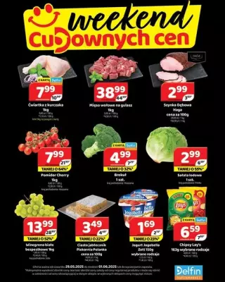Delfin - gazetka promocyjna Weekend cudownych cen od czwartku 29.05 do niedzieli 01.06