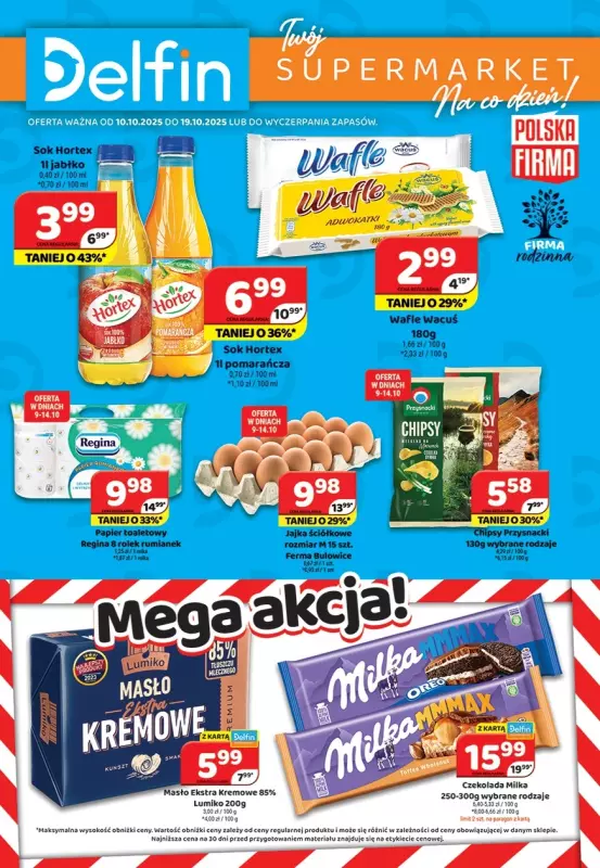 Delfin - gazetka promocyjna Gazetka od piątku 10.10 do niedzieli 19.10