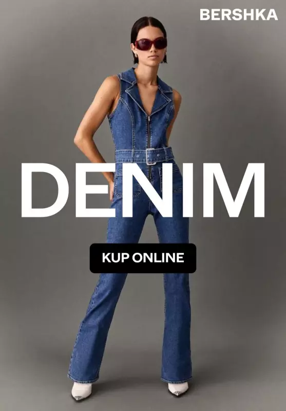 Bershka - gazetka promocyjna Kolekcja Denim dla niej od wtorku 22.10 