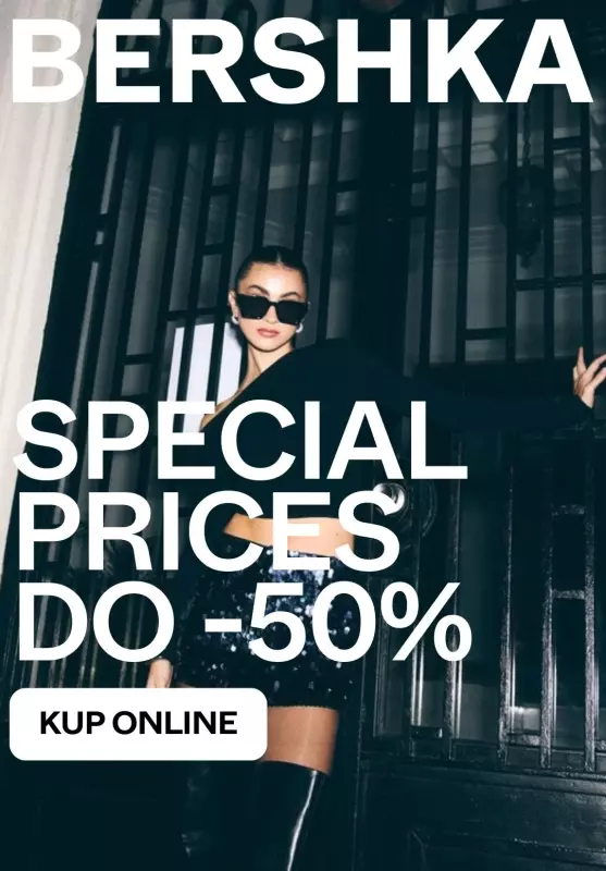 Bershka - gazetka promocyjna Do -50% na wyprzedaży od piątku 06.12 