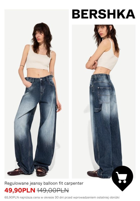 Bershka - gazetka promocyjna Spodnie i jeansy z wyprzedaży od piątku 04.07  - strona 5