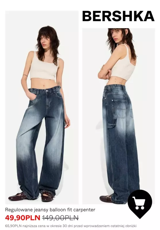 Bershka - gazetka promocyjna Spodnie i jeansy z wyprzedaży od piątku 04.07  - strona 5