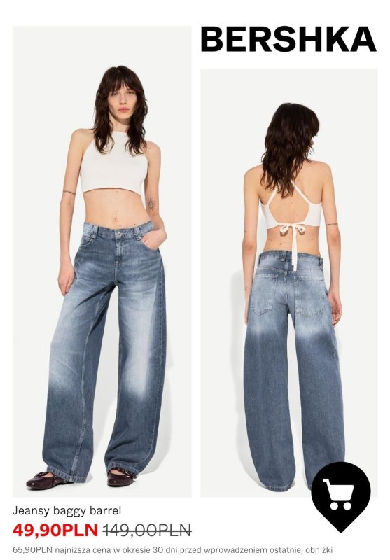 Bershka - gazetka promocyjna Spodnie i jeansy z wyprzedaży od piątku 04.07  - strona 11