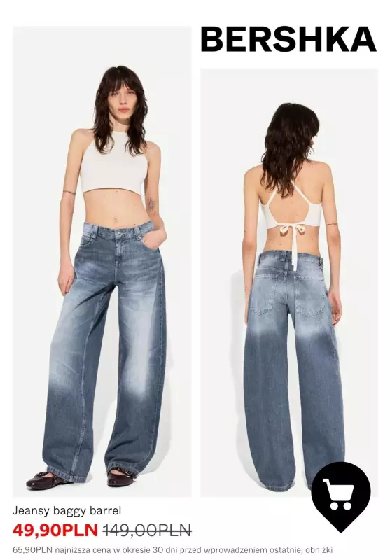 Bershka - gazetka promocyjna Spodnie i jeansy z wyprzedaży od piątku 04.07  - strona 11