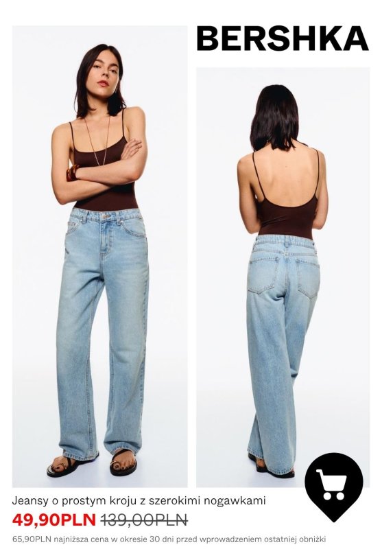 Bershka - gazetka promocyjna Spodnie i jeansy z wyprzedaży od piątku 04.07  - strona 4