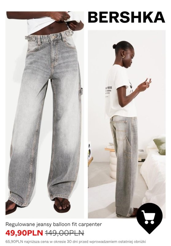 Bershka - gazetka promocyjna Spodnie i jeansy z wyprzedaży od piątku 04.07  - strona 10
