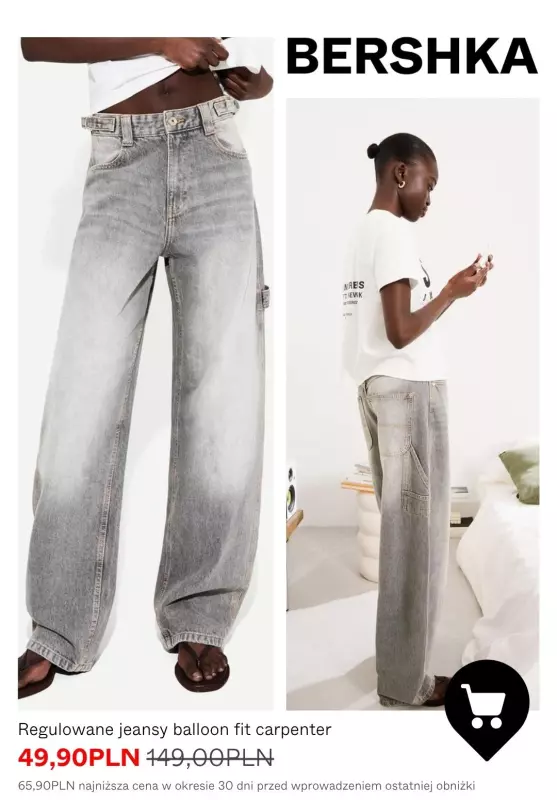 Bershka - gazetka promocyjna Spodnie i jeansy z wyprzedaży od piątku 04.07  - strona 10