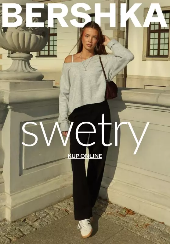 Bershka - gazetka promocyjna Swetry damskie w super cenach od piątku 26.09 