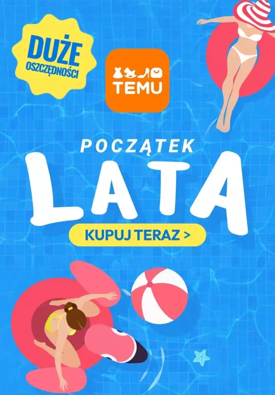 Temu - gazetka promocyjna Początek LATA - DUŻO oszczędności! od poniedziałku 17.06 