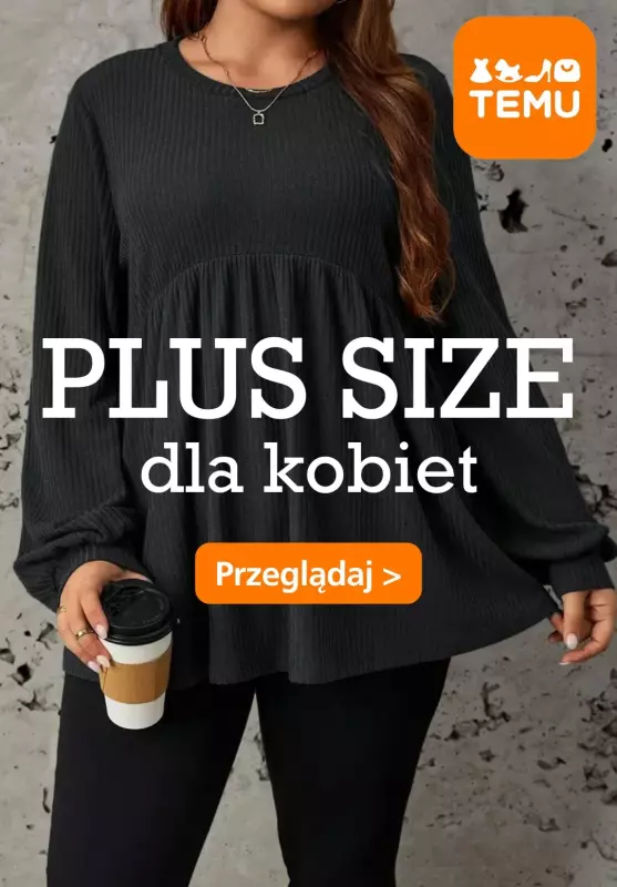 Temu - gazetka promocyjna PLUS SIZE dla kobiet od poniedziałku 30.09 do niedzieli 06.10