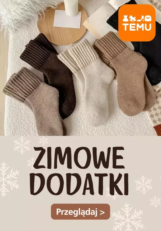 Temu - gazetka promocyjna Zimowe dodatki - czapki, rękawiczki i inne! od środy 06.11 do wtorku 12.11