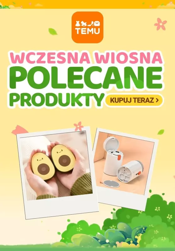 Temu - gazetka promocyjna WCZESNA WIOSNA - polecane produkty! od poniedziałku 20.01 