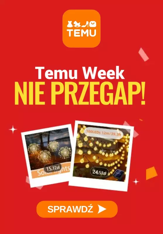 Temu - gazetka promocyjna Temu Week! od poniedziałku 10.03 