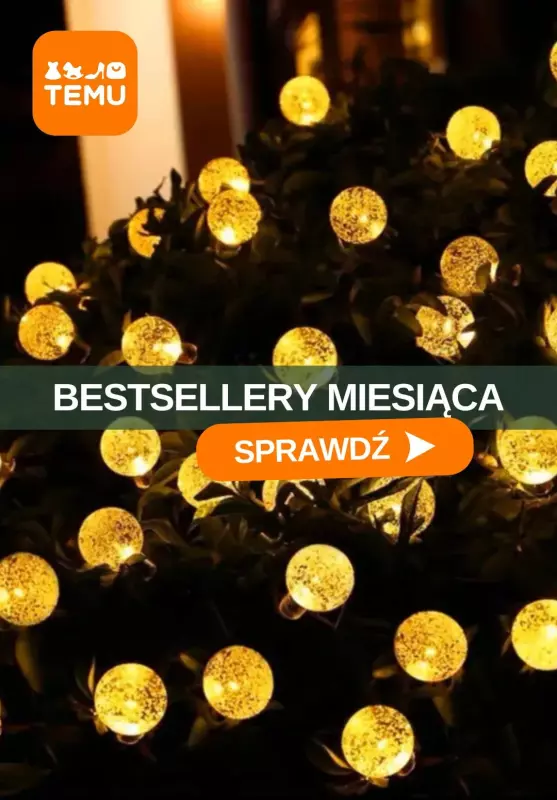 Temu - gazetka promocyjna BESTSELLERY miesiąca od poniedziałku 24.03 