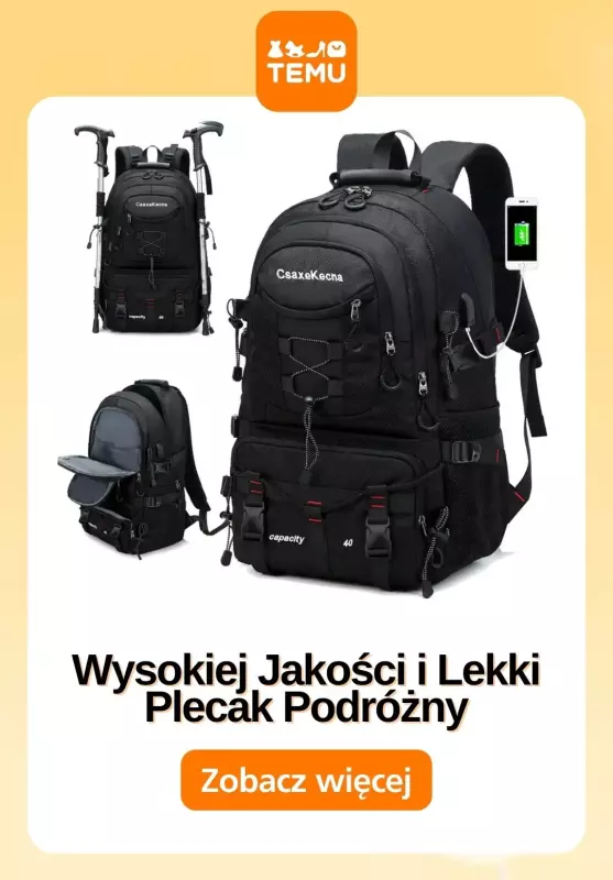 Temu - gazetka promocyjna Plecaki turystyczne na podróż od soboty 19.04  - strona 2