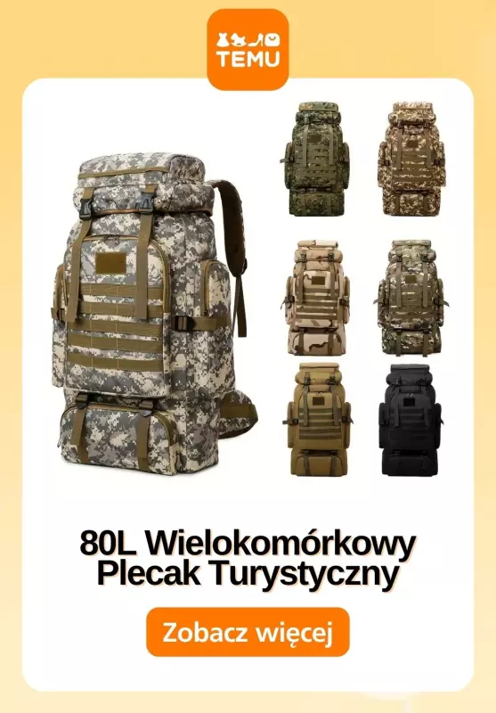 Temu - gazetka promocyjna Plecaki turystyczne na podróż od soboty 19.04  - strona 6