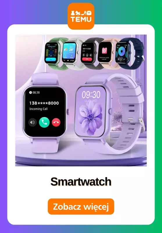 Temu - gazetka promocyjna Smartwatche w supercenach   - strona 2