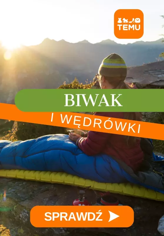 Temu - gazetka promocyjna Biwak i wędrówki od środy 21.05 