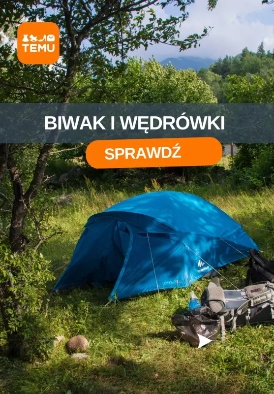 Temu - gazetka promocyjna Biwak i wędrówki od wtorku 10.06 