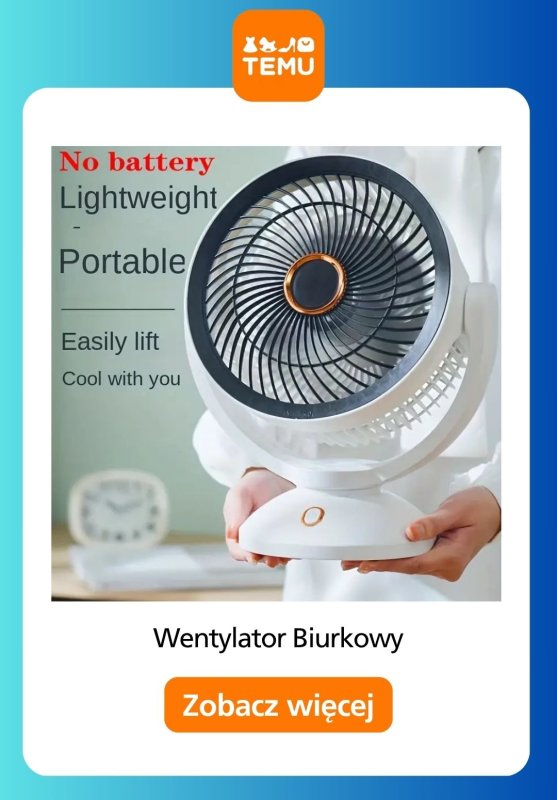 Temu - gazetka promocyjna Wentylatory na lato od wtorku 24.06  - strona 12