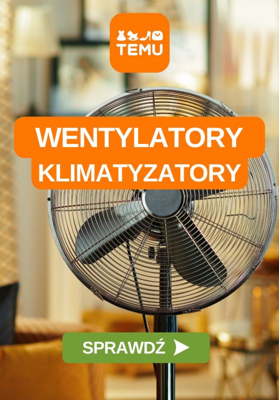 Temu - gazetka promocyjna Wentylatory na lato od wtorku 24.06 