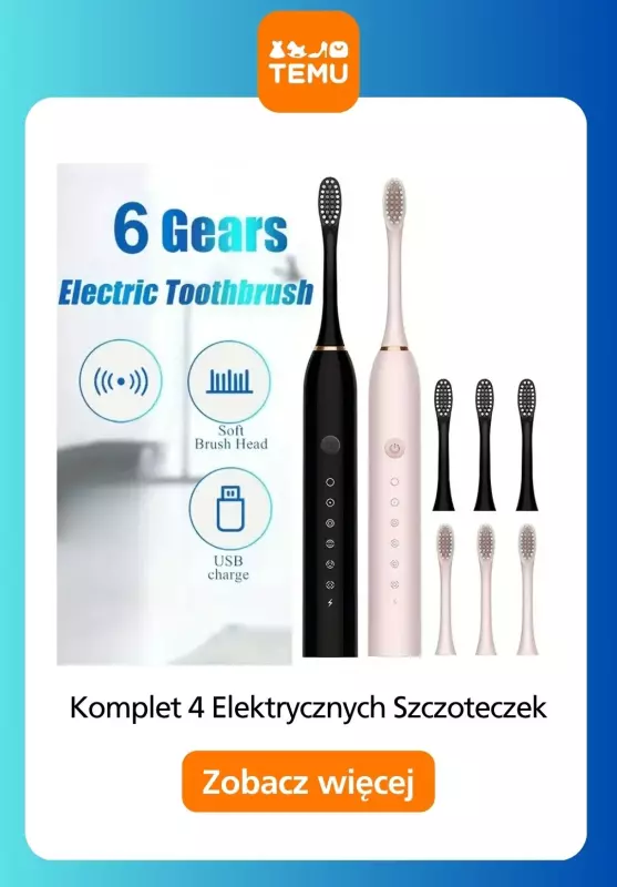 Temu - gazetka promocyjna Szczoteczki elektryczne w super cenach! od środy 25.06  - strona 7