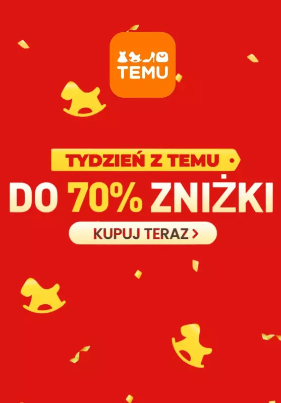 Temu - gazetka promocyjna Do -70% tydzień z Temu od wtorku 08.07 do niedzieli 13.07