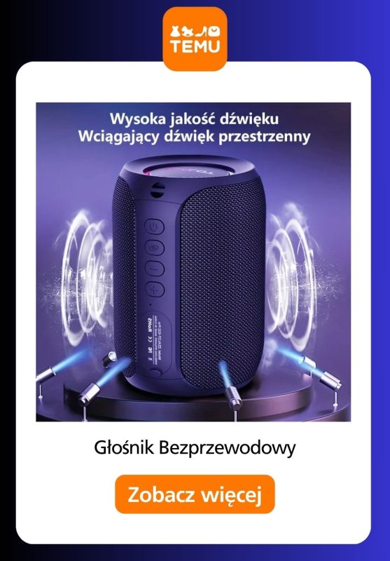 Temu - gazetka promocyjna Głośniki bezprzewodowe od piątku 11.07  - strona 10