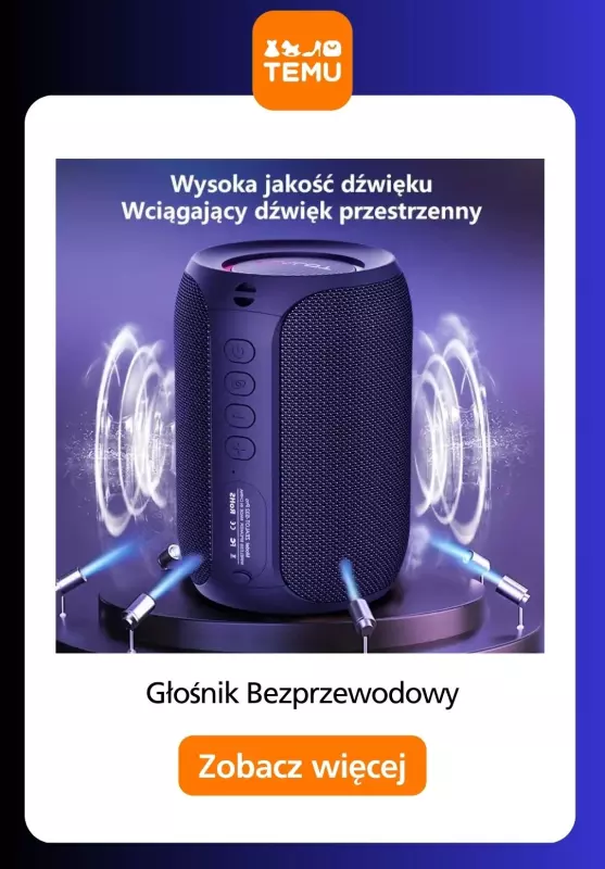 Temu - gazetka promocyjna Głośniki bezprzewodowe od piątku 11.07  - strona 10