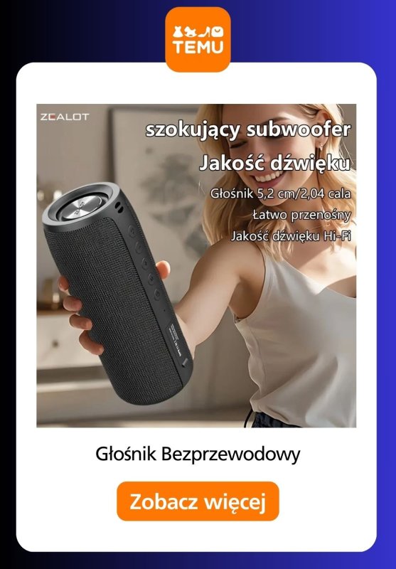 Temu - gazetka promocyjna Głośniki bezprzewodowe od piątku 11.07  - strona 4