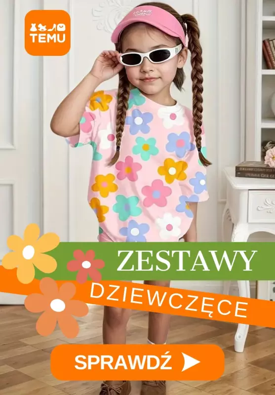Temu - gazetka promocyjna Zestawy dziewczęce od czwartku 17.07 